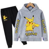 Hot sale! 2021 Pokemon New style Children clothing sets Baby boys girls Hoodies+Longs pants sports suit kids clothes 4-14Years
