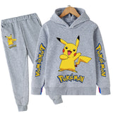 Hot sale! 2021 Pokemon New style Children clothing sets Baby boys girls Hoodies+Longs pants sports suit kids clothes 4-14Years