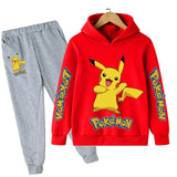 Hot sale! 2021 Pokemon New style Children clothing sets Baby boys girls Hoodies+Longs pants sports suit kids clothes 4-14Years