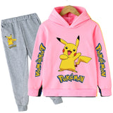 Hot sale! 2021 Pokemon New style Children clothing sets Baby boys girls Hoodies+Longs pants sports suit kids clothes 4-14Years