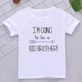 Children Boys Short Sleeve T Shirt Crown Only Child Big Brother Tee Tops Clothes White Casual Kids Tshirt