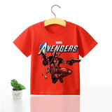 Avengers Marvel Children T-shirt Iron Man Short Sleeve Boys Kids 100%cotton Printing Spider Man Clothes Top Tee Birthday Gift