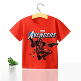 Avengers Marvel Children T-shirt Iron Man Short Sleeve Boys Kids 100%cotton Printing Spider Man Clothes Top Tee Birthday Gift
