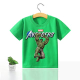 Avengers Marvel Children T-shirt Iron Man Short Sleeve Boys Kids 100%cotton Printing Spider Man Clothes Top Tee Birthday Gift