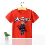 Avengers Marvel Children T-shirt Iron Man Short Sleeve Boys Kids 100%cotton Printing Spider Man Clothes Top Tee Birthday Gift