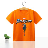 Avengers Marvel Children T-shirt Iron Man Short Sleeve Boys Kids 100%cotton Printing Spider Man Clothes Top Tee Birthday Gift