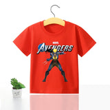 Avengers Marvel Children T-shirt Iron Man Short Sleeve Boys Kids 100%cotton Printing Spider Man Clothes Top Tee Birthday Gift