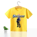 Avengers Marvel Children T-shirt Iron Man Short Sleeve Boys Kids 100%cotton Printing Spider Man Clothes Top Tee Birthday Gift