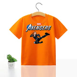 Avengers Marvel Children T-shirt Iron Man Short Sleeve Boys Kids 100%cotton Printing Spider Man Clothes Top Tee Birthday Gift