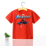 Avengers Marvel Children T-shirt Iron Man Short Sleeve Boys Kids 100%cotton Printing Spider Man Clothes Top Tee Birthday Gift