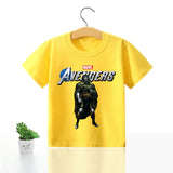 Avengers Marvel Children T-shirt Iron Man Short Sleeve Boys Kids 100%cotton Printing Spider Man Clothes Top Tee Birthday Gift