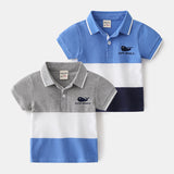 Cute Whale Boys Polo Tshirt Summer Cotton Formal Toddler Tops  Graphic Tees Children's Quality Shirt Kids Clothes
