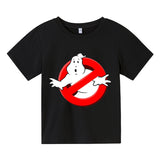 Boys Funny Ghostbusters Game Cotton Print T Shirt Cartoon Short Sleeve Children T-shirts Summer Kid Girl Tops Baby Clothes 3-14y