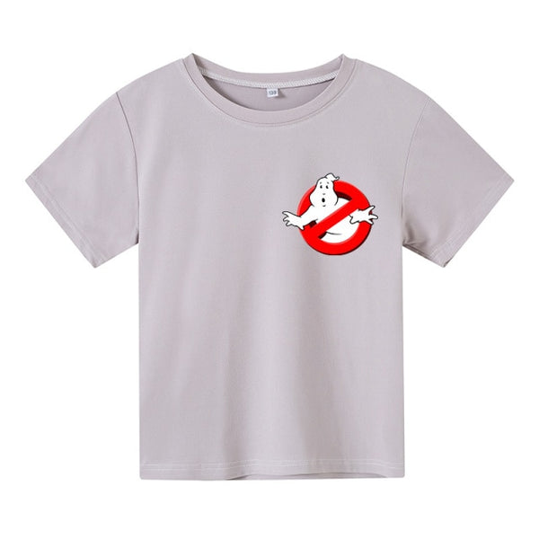 Boys Funny Ghostbusters Game Cotton Print T Shirt Cartoon Short Sleeve Children T-shirts Summer Kid Girl Tops Baby Clothes 3-14y