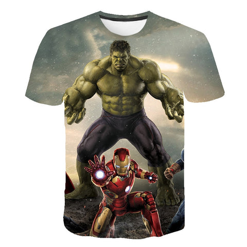 2021 year Hulk T-shirt boys Clothing fashion 3D Children's T-shirt Boys short sleeve shirt girls T-shirt  Clothing 4-14 year old