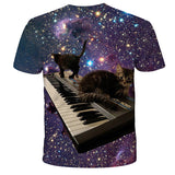 New 2021 Kids T-Shirts 3D Printed Cat Cute Tee Animal Short Sleeve Summer Tops Children Clothes Boys/Girls Lovely Child Shirt