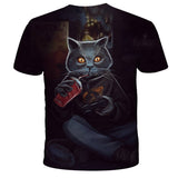 New 2021 Kids T-Shirts 3D Printed Cat Cute Tee Animal Short Sleeve Summer Tops Children Clothes Boys/Girls Lovely Child Shirt