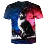 New 2021 Kids T-Shirts 3D Printed Cat Cute Tee Animal Short Sleeve Summer Tops Children Clothes Boys/Girls Lovely Child Shirt