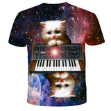 New 2021 Kids T-Shirts 3D Printed Cat Cute Tee Animal Short Sleeve Summer Tops Children Clothes Boys/Girls Lovely Child Shirt