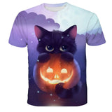 New 2021 Kids T-Shirts 3D Printed Cat Cute Tee Animal Short Sleeve Summer Tops Children Clothes Boys/Girls Lovely Child Shirt