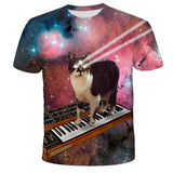 New 2021 Kids T-Shirts 3D Printed Cat Cute Tee Animal Short Sleeve Summer Tops Children Clothes Boys/Girls Lovely Child Shirt