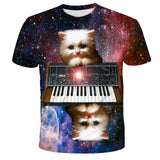 New 2021 Kids T-Shirts 3D Printed Cat Cute Tee Animal Short Sleeve Summer Tops Children Clothes Boys/Girls Lovely Child Shirt