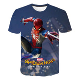 4-14 Years Kids Cartoon Print Baby Boys Spider-mαn T Shirt for Summer Boys 3D T-Shirts Short Sleeves Kids Clothes Toddler Tops