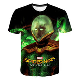 4-14 Years Kids Cartoon Print Baby Boys Spider-mαn T Shirt for Summer Boys 3D T-Shirts Short Sleeves Kids Clothes Toddler Tops