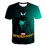 4-14 Years Kids Cartoon Print Baby Boys Spider-mαn T Shirt for Summer Boys 3D T-Shirts Short Sleeves Kids Clothes Toddler Tops