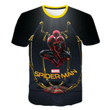 4-14 Years Kids Cartoon Print Baby Boys Spider-mαn T Shirt for Summer Boys 3D T-Shirts Short Sleeves Kids Clothes Toddler Tops