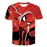 4-14 Years Kids Cartoon Print Baby Boys Spider-mαn T Shirt for Summer Boys 3D T-Shirts Short Sleeves Kids Clothes Toddler Tops