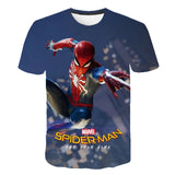 4-14 Years Kids Cartoon Print Baby Boys Spider-mαn T Shirt for Summer Boys 3D T-Shirts Short Sleeves Kids Clothes Toddler Tops