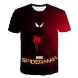 4-14 Years Kids Cartoon Print Baby Boys Spider-mαn T Shirt for Summer Boys 3D T-Shirts Short Sleeves Kids Clothes Toddler Tops