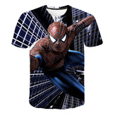 4-14 Years Kids Cartoon Print Baby Boys Spider-mαn T Shirt for Summer Boys 3D T-Shirts Short Sleeves Kids Clothes Toddler Tops