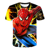 4-14 Years Kids Cartoon Print Baby Boys Spider-mαn T Shirt for Summer Boys 3D T-Shirts Short Sleeves Kids Clothes Toddler Tops