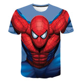 4-14 Years Kids Cartoon Print Baby Boys Spider-mαn T Shirt for Summer Boys 3D T-Shirts Short Sleeves Kids Clothes Toddler Tops
