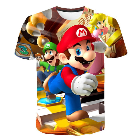 Latest Harajuku Classic games Super Mαrio child Boys and girls t shirt Super- Bros 3D t-shirt hip hop tshirt streetwear Top