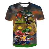 Latest Harajuku Classic games Super Mαrio child Boys and girls t shirt Super- Bros 3D t-shirt hip hop tshirt streetwear Top