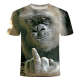 T-shirts 3D Boy Girl Clothes 2021 Summer Printed Animal Monkey T-shirt Short Sleeve Funny Design Casual Top teenagers Kids Tees