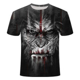 T-shirts 3D Boy Girl Clothes 2021 Summer Printed Animal Monkey T-shirt Short Sleeve Funny Design Casual Top teenagers Kids Tees