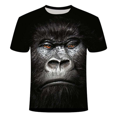 T-shirts 3D Boy Girl Clothes 2021 Summer Printed Animal Monkey T-shirt Short Sleeve Funny Design Casual Top teenagers Kids Tees