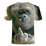 T-shirts 3D Boy Girl Clothes 2021 Summer Printed Animal Monkey T-shirt Short Sleeve Funny Design Casual Top teenagers Kids Tees