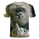 T-shirts 3D Boy Girl Clothes 2021 Summer Printed Animal Monkey T-shirt Short Sleeve Funny Design Casual Top teenagers Kids Tees