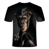 T-shirts 3D Boy Girl Clothes 2021 Summer Printed Animal Monkey T-shirt Short Sleeve Funny Design Casual Top teenagers Kids Tees