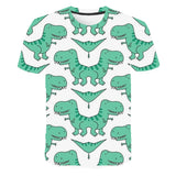 3D Cartoon Dinosaur Kids T-Shirt Cute Dinosaur Boys Girls Tops 3D kPrinted Cartoon Tee Summer Short Sleeve Children Cloth 4-14T
