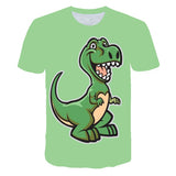 3D Cartoon Dinosaur Kids T-Shirt Cute Dinosaur Boys Girls Tops 3D kPrinted Cartoon Tee Summer Short Sleeve Children Cloth 4-14T