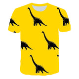 3D Cartoon Dinosaur Kids T-Shirt Cute Dinosaur Boys Girls Tops 3D kPrinted Cartoon Tee Summer Short Sleeve Children Cloth 4-14T