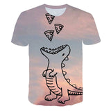 3D Cartoon Dinosaur Kids T-Shirt Cute Dinosaur Boys Girls Tops 3D kPrinted Cartoon Tee Summer Short Sleeve Children Cloth 4-14T
