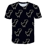 3D Cartoon Dinosaur Kids T-Shirt Cute Dinosaur Boys Girls Tops 3D kPrinted Cartoon Tee Summer Short Sleeve Children Cloth 4-14T