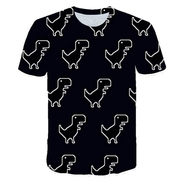 3D Cartoon Dinosaur Kids T-Shirt Cute Dinosaur Boys Girls Tops 3D kPrinted Cartoon Tee Summer Short Sleeve Children Cloth 4-14T